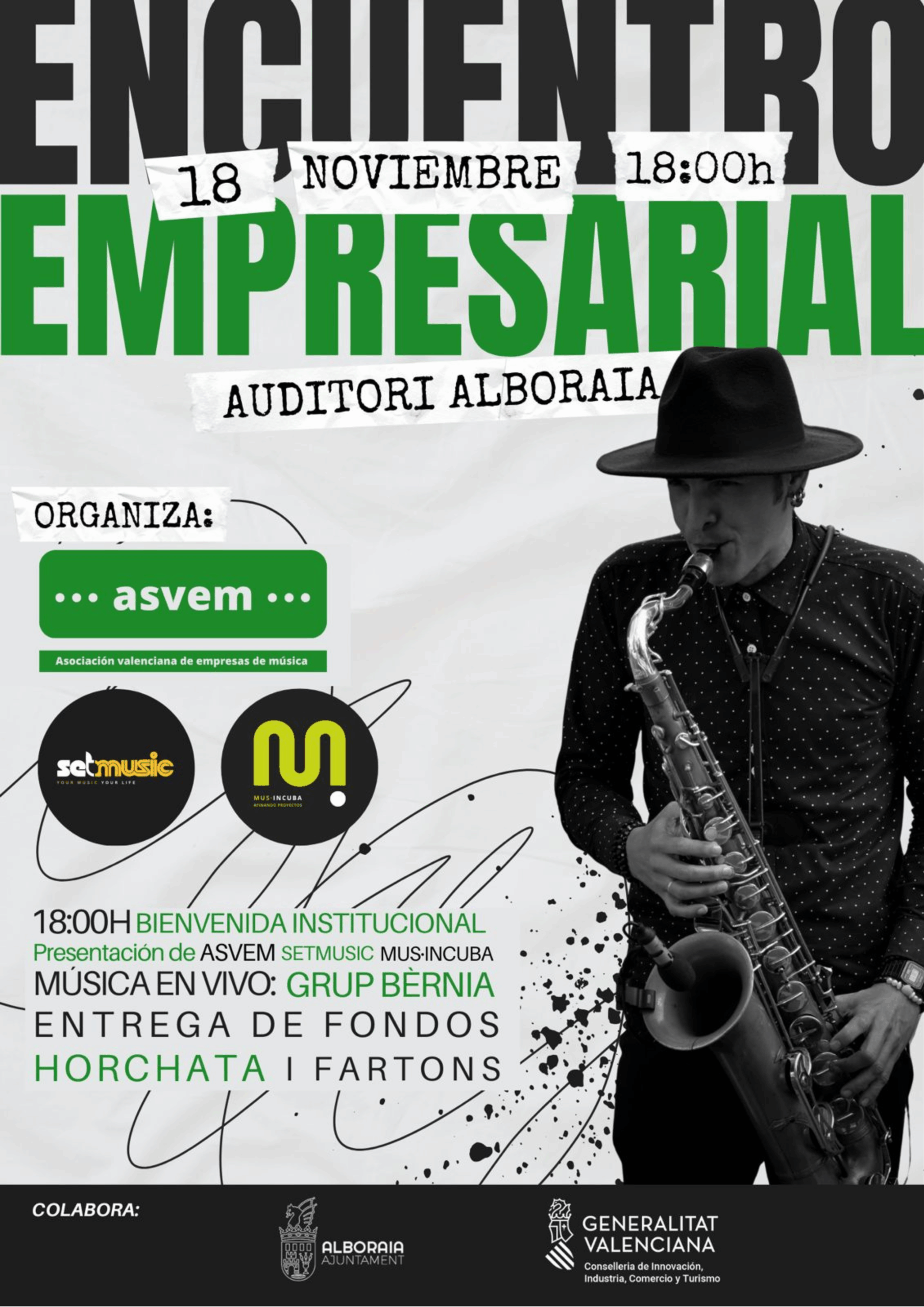 Evento Cartel ASVEM - Setmusic e Incubadora de empresas de música